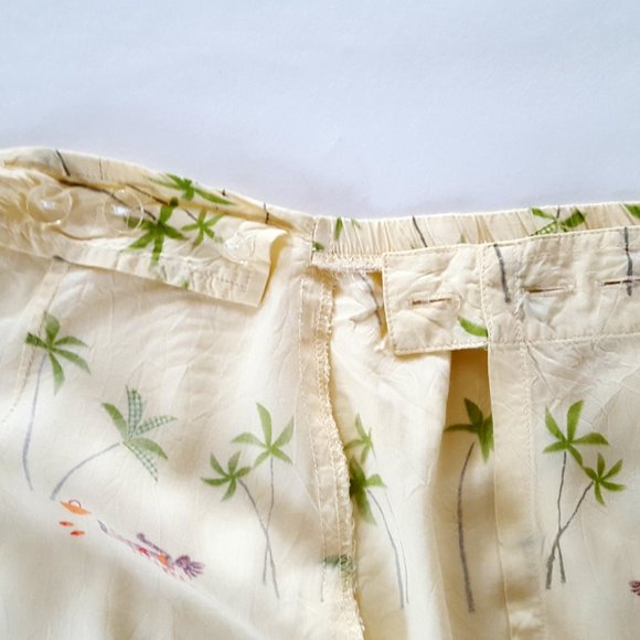 Women's Wrap Skirt Cover Up Yellow Beach Print - Picture 10 of 10